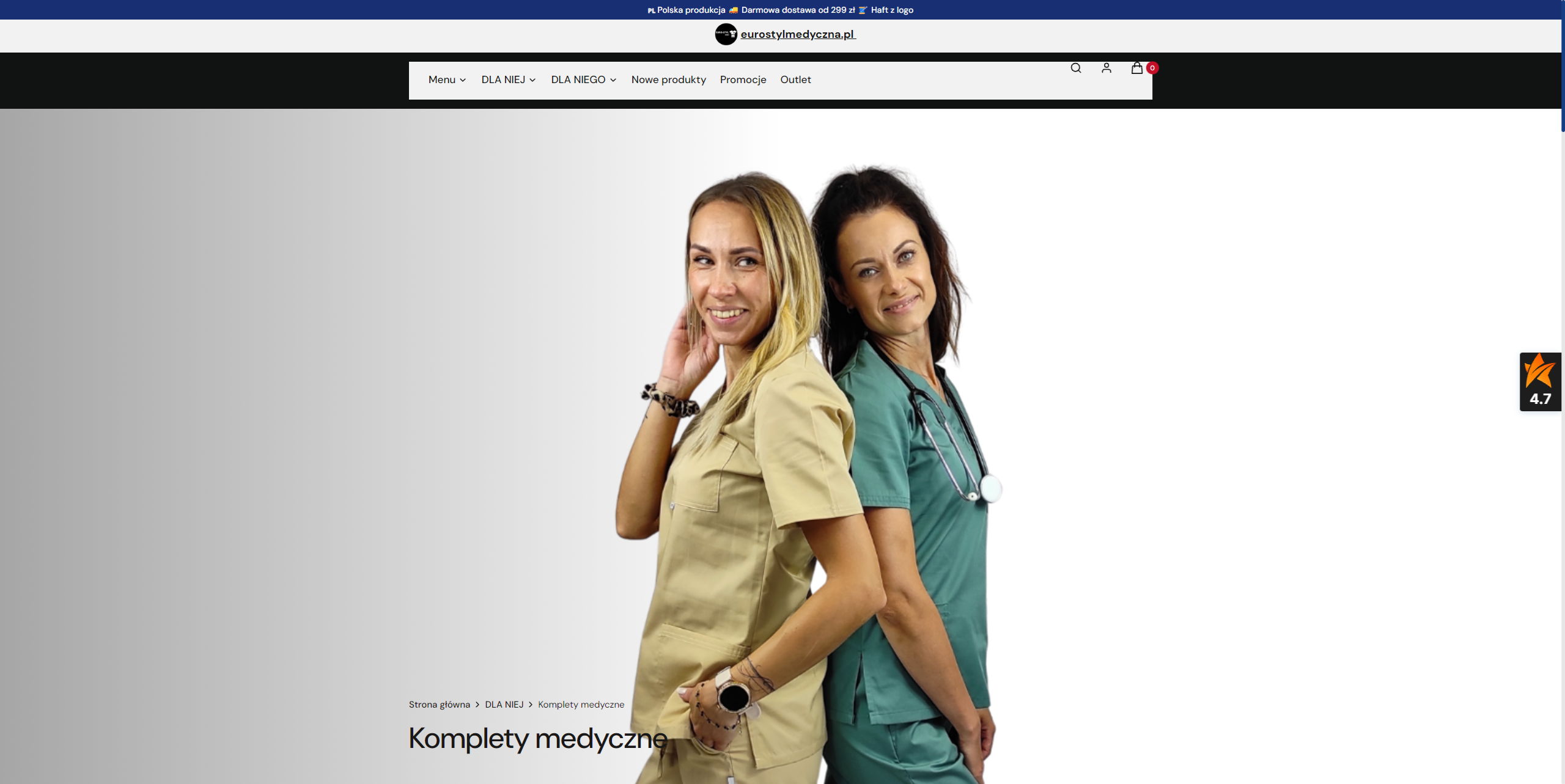 Komplety medyczne damskie z elastycznych tkanin - wygoda podczas wielogodzinnego dyżuru