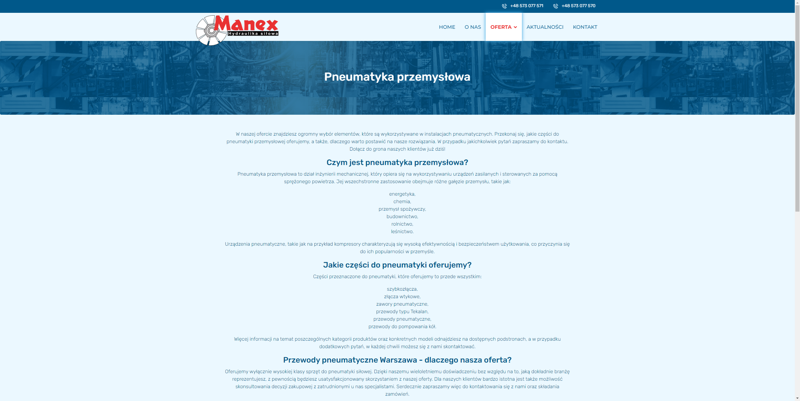Pneumatyka przemysłowa w nowoczesnych zakładach produkcyjnych - gdzie znajduje zastosowanie?