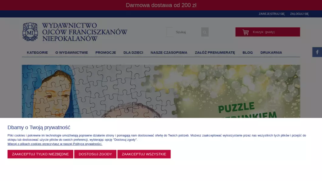Zrzut ekranu strony Sklep z dewocjonaliami | WOF Niepokalanów
