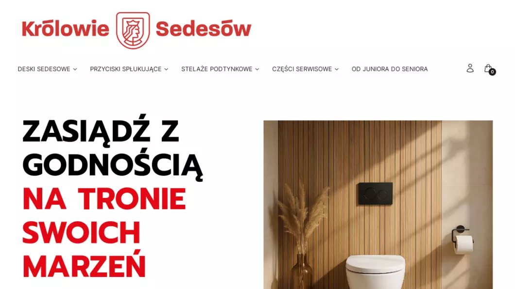 Zrzut ekranu strony Królowie Sedesów