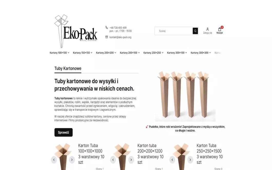 Zrzut ekranu strony Eko-Pack