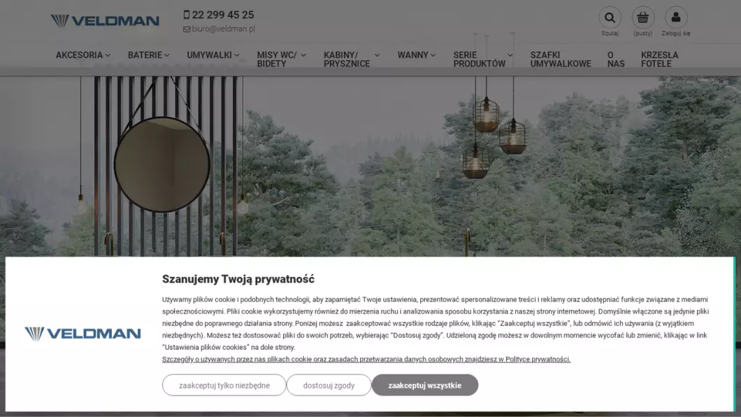 Zrzut ekranu strony veldman.pl
