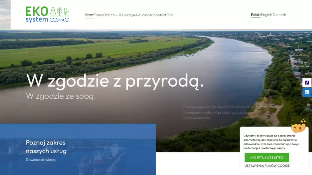 Zrzut ekranu strony Konsulting środowiskowy	Ekosystem
