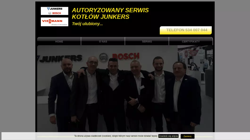 Zrzut ekranu strony ZIM-GAZ Legionowo