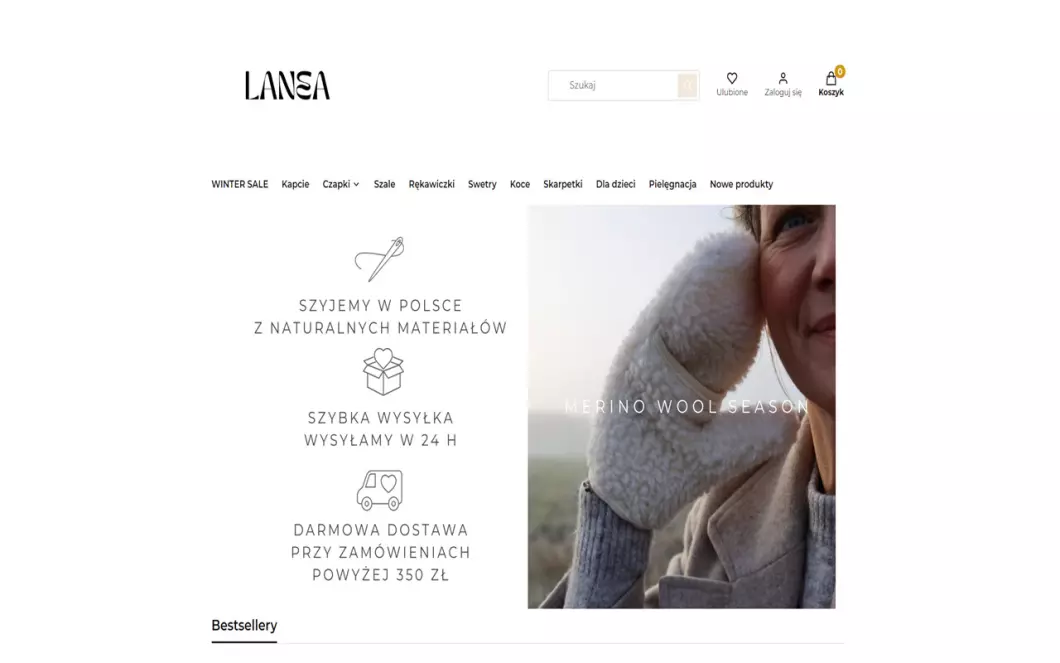 Zrzut ekranu strony LANEA